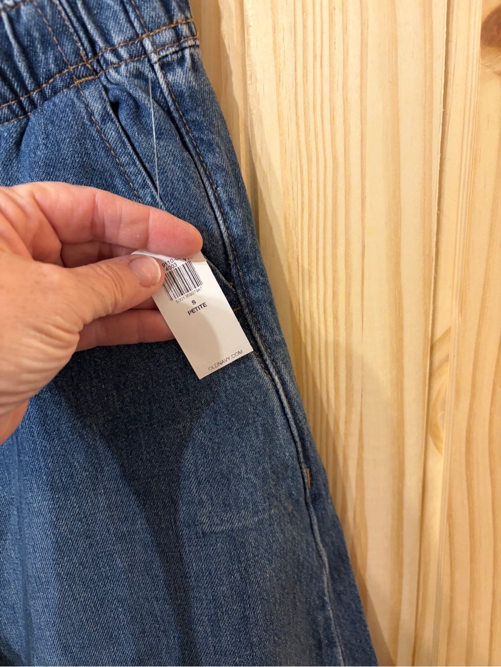 Old Navy High-Waisted Pull-On Barrel Jeans Medium Wash NWT SP Baggy Streetwear - Picture 8 of 10